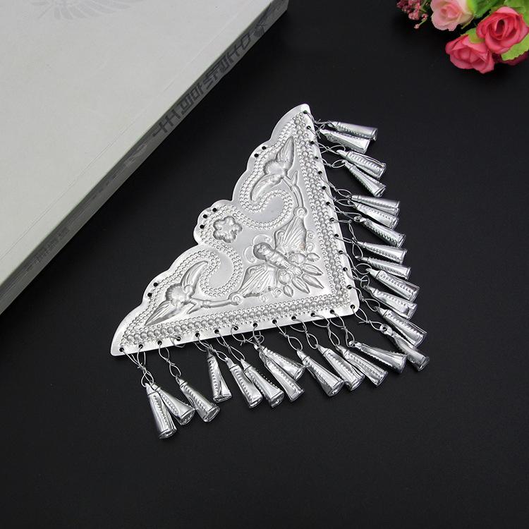 Product Introduction of Phiến hoa văn miêu cương kèm chuông nguyên liệu làm trang sức phụ kiện dân tộc phong cách miêu tộc cosplay cổ phục 11