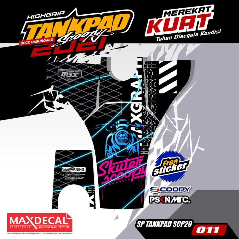 Tankpad Scoopy New 2021 2022 2023 Pelindung Dashboard Scoopy Deckpad Scoopy 2023 (body protektor deck pad cover) Kendaraan Motor Motorcycle 4