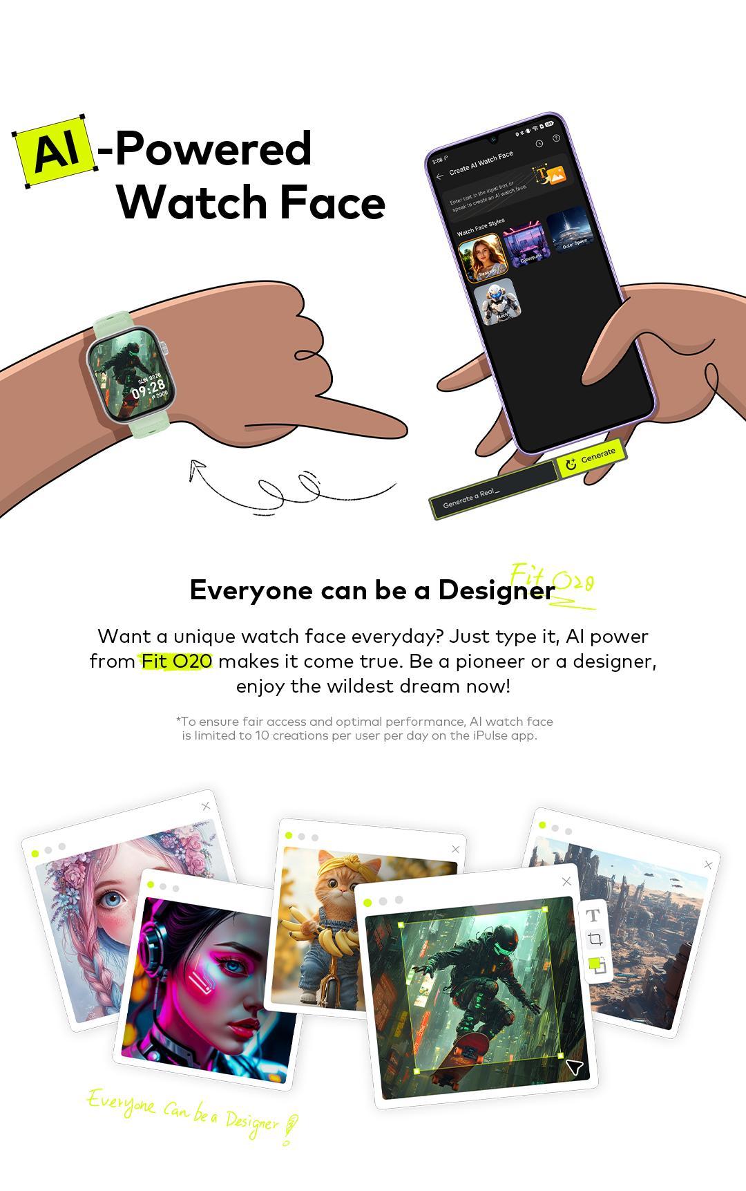 [Exclusive arnoldleonard0508 +Free Strap] itel Smart Watch ISW-O20 AI Watch Face | Pemantau Kesehatan 24 Jam | Panggilan BT | Layar HD 2.04" | Tahan Air IP68