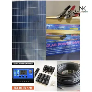 Solar Panel Set 100 WP Inventer 1500 Watt FREE Packing kayu