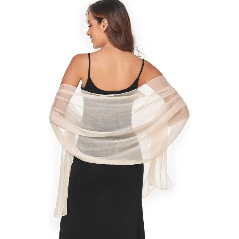 European and American Style Spring Summer Sun Protection Chiffon Shawl for Women Long Wedding Bride Scarf Thin Silk Scarf Wholesale