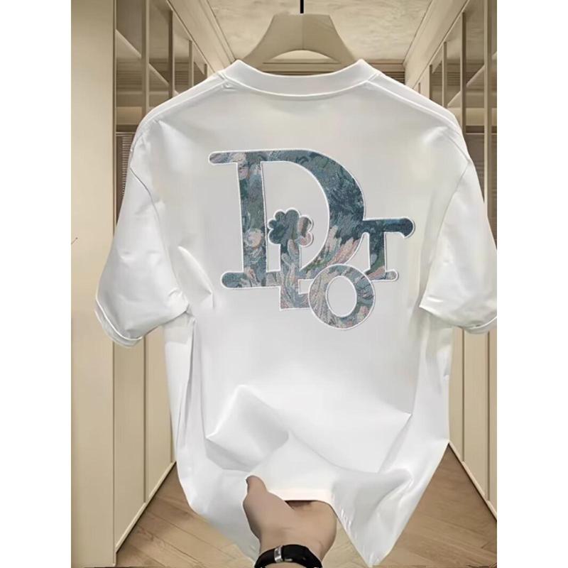 Interesting text&pattern printed men's short sleeved T-shirt, soft and comfortable, casual and fashionable, suitable for home, work, and outdoor wear 0