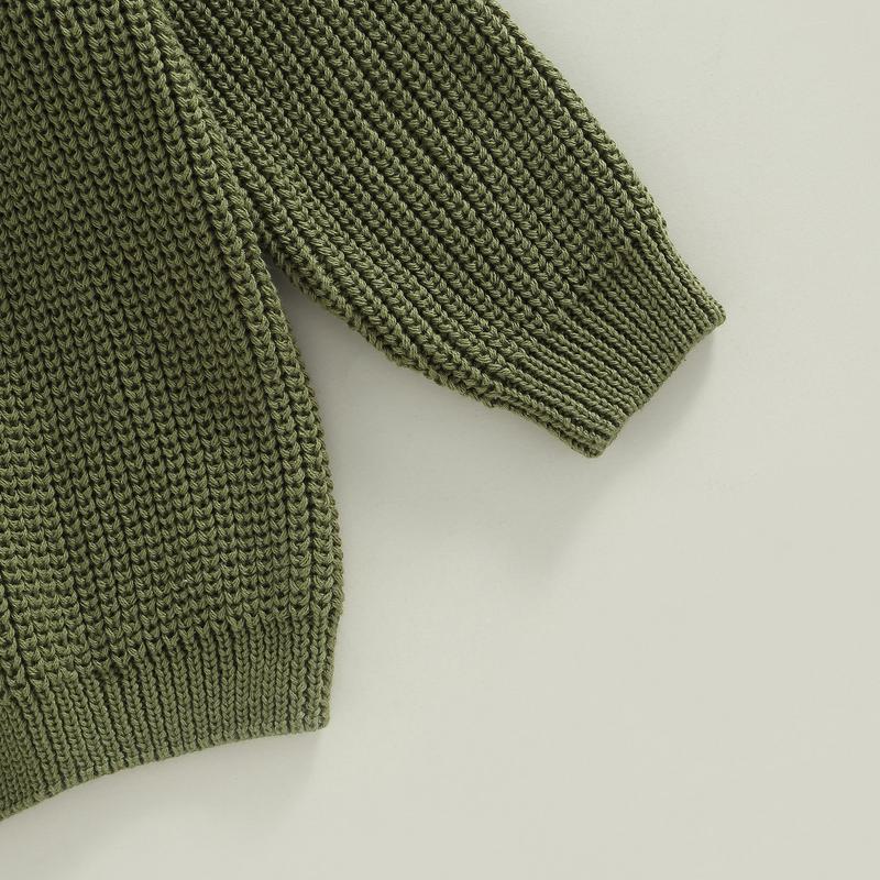 Product Introduction of Toddler Baby Round Neck Sweaters, Long Sleeve Solid Color Loose Knitted Pullovers 65