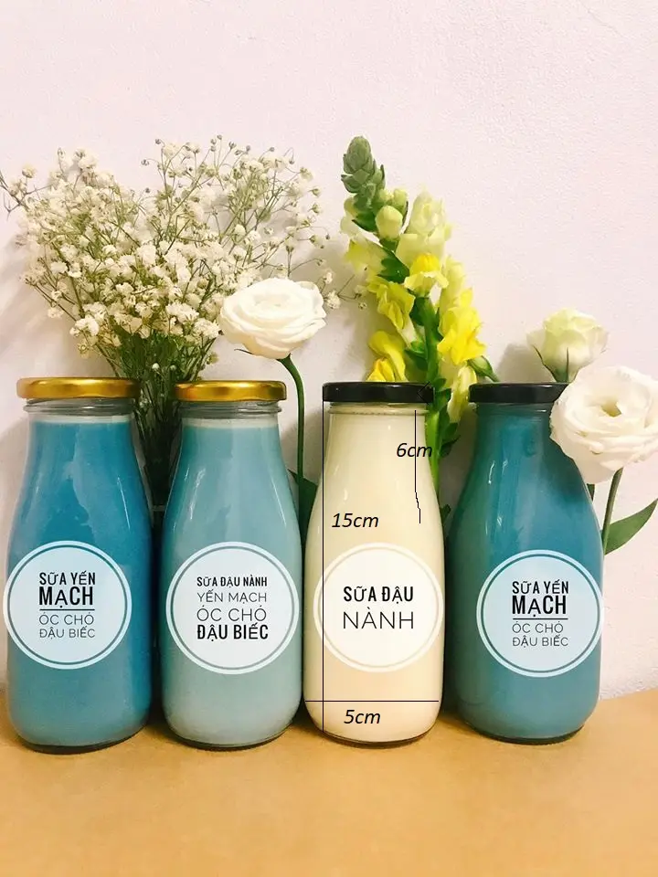 Combo 10 Chai Thủy Tinh Đựng Sữa Hạt | Thực Phẩm ( 200ml 250ml 300ml) - nắp thiết Đựng Gia Vị Đựng Đồ Ăn Đựng Thực Phẩm Chai Chiết chai  thuỷ