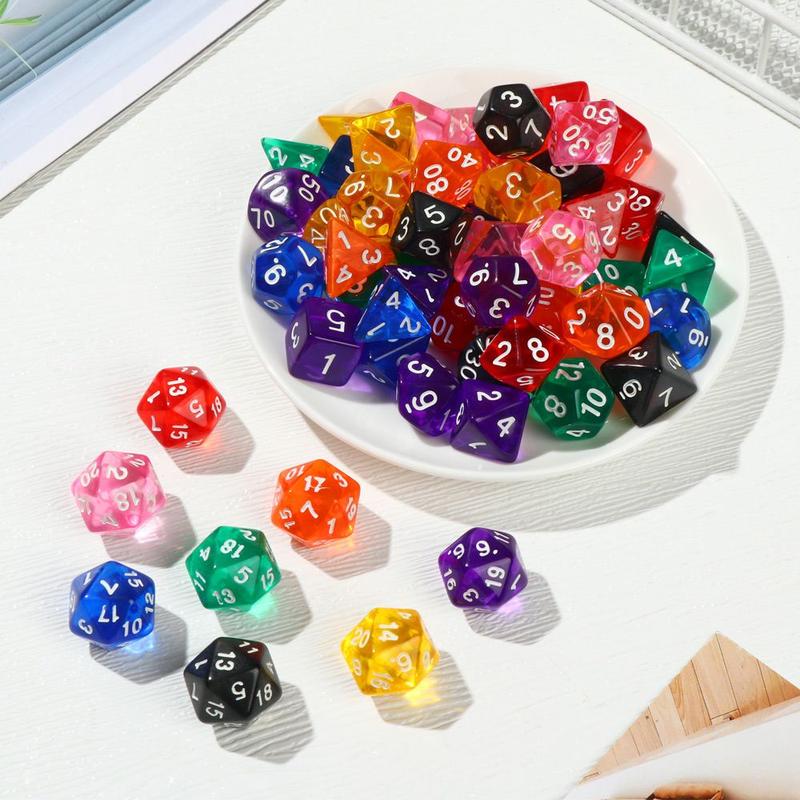 Product Introduction of 7Pcs/Set Multicolor Multifaceted Party Supplies Dice Set Leisure Entertainment Toys Board Game Game Accessory 22