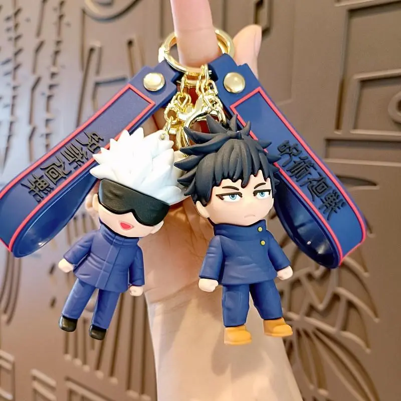 Gantungan Kunci Jujutsu Kaisen Gojo Itadori Megumi Gantungan Kunci Motor Mobil Tas Keychain 3