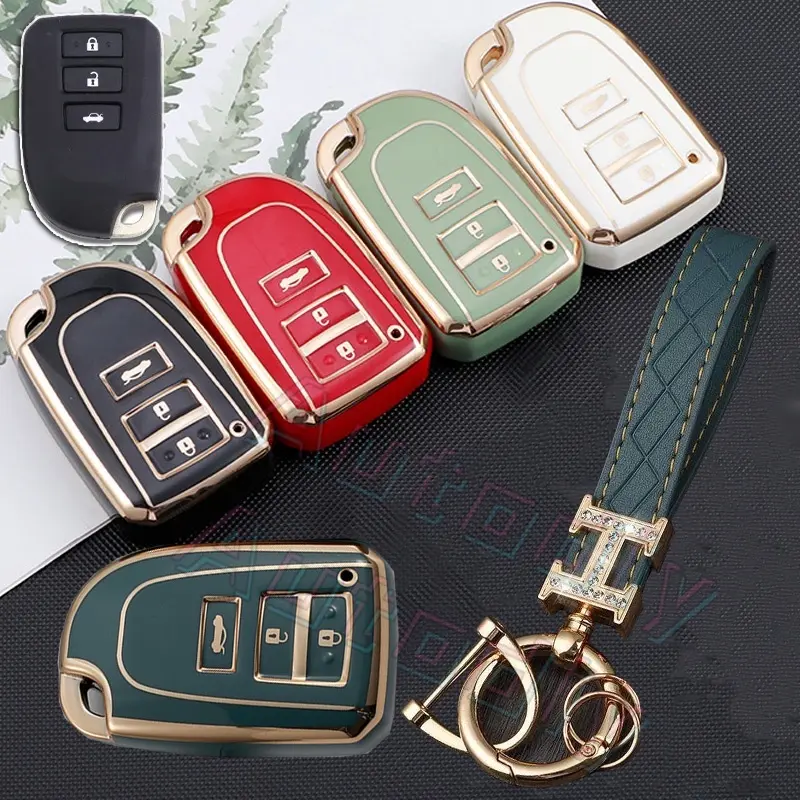 Vỏ Bọc Chìa Khóa, Toyota Vios Và Toyota Yaris, Thiết Kế Mới, Chất Liệu TPU, Chống Trầy Xước, Vỏ Bọc Chìa Khóa Điều Khiển Từ Xa, Thích Hợp Cho Chìa Khóa Không Chìa, Vỏ Bọc Chìa Khóa Xe Hơi