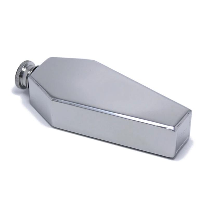 Product Introduction of Personalized 3.5oz Coffin Shape Hip Flask Non -broken Stainless Steel Flagon Durable Wine Pot Camping 11