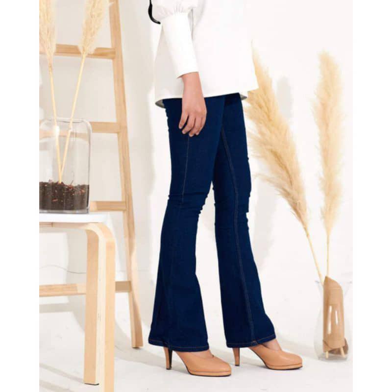 Product Introduction of Jeans Denim Bootcut Bergetah Siap Stok untuk Wanita 4