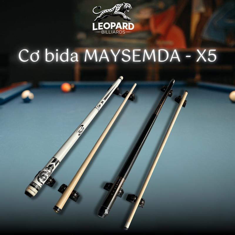 Product Introduction of Cơ X5 - Cơ bida lỗ/lip - Thương hiệu MAYSEMDA - Ngọn gỗ phong chống cong vênh - Leopard Billiards 21