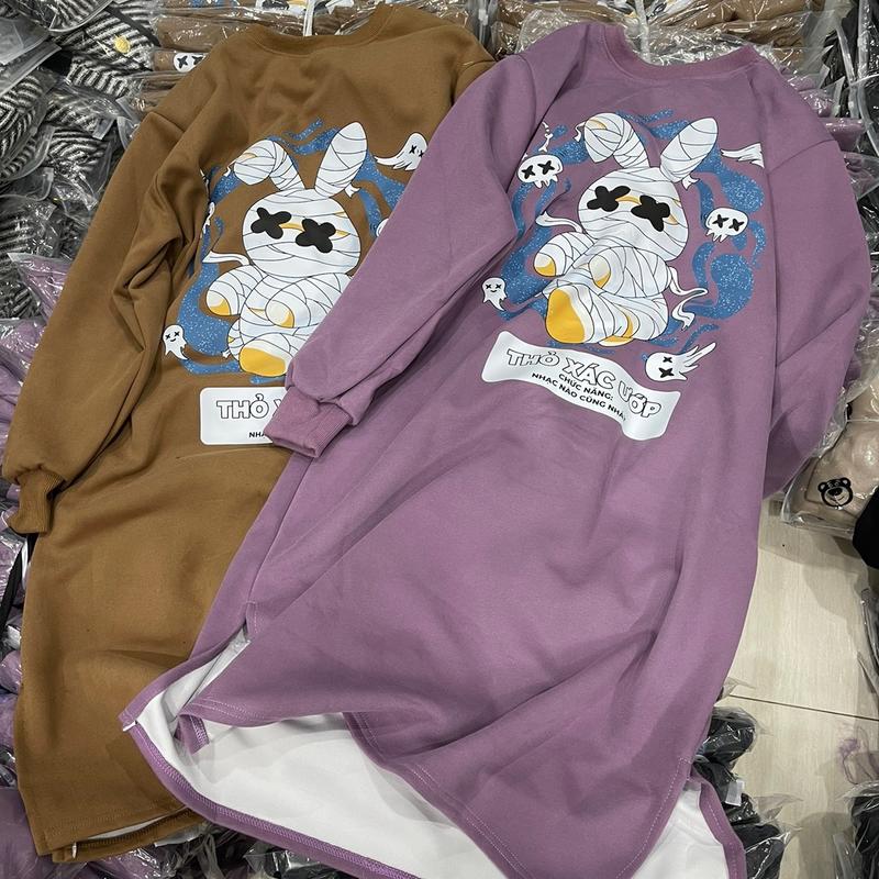 60-100KG Váy Xuông BIGSIZE Thỏ Nhạc Nào Cũng Nhảy CHUBBY XINH Nữ Nỉ