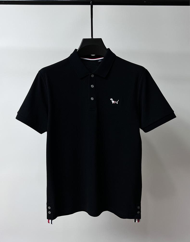 Product Introduction of Áo Thun ngắn Tay Cotton Mùa Hè, Quần Áo Cao Cấp, Dành Cho Nam Giới, Có Viền Xẻ Tà Ở Viền, Áo Polo Thường Ngày Hợp Xu hướng Tay Lửng 8