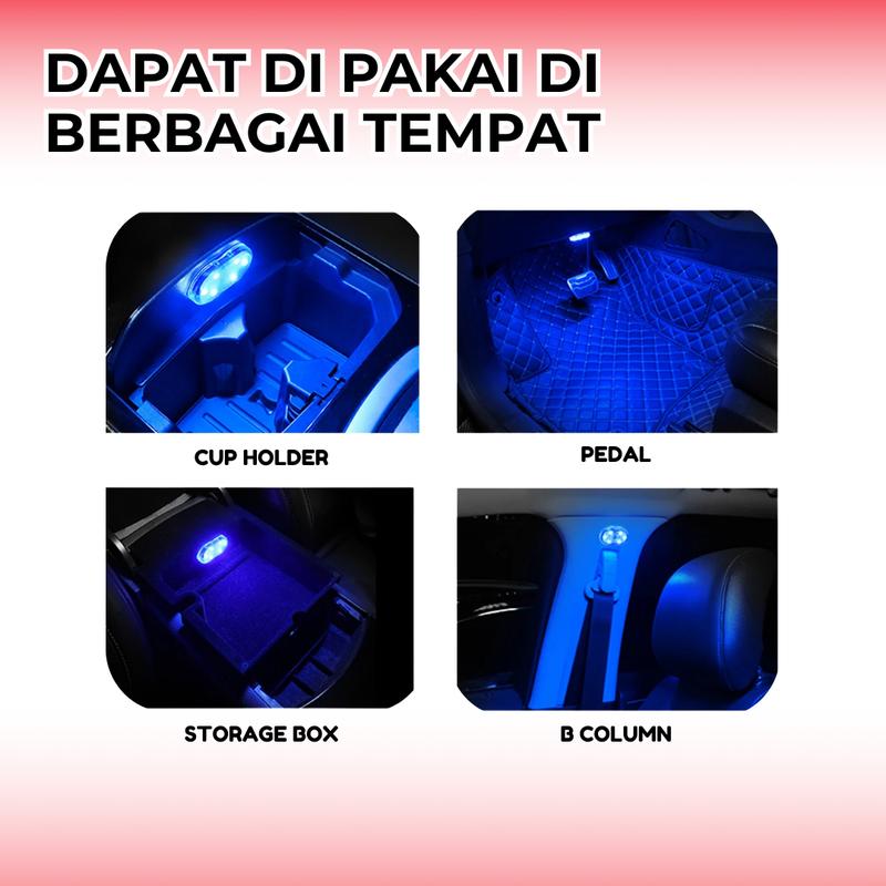 Lampu Plafon Mobil Mini LED Touchscreen 6 LED untuk Interior Car 1