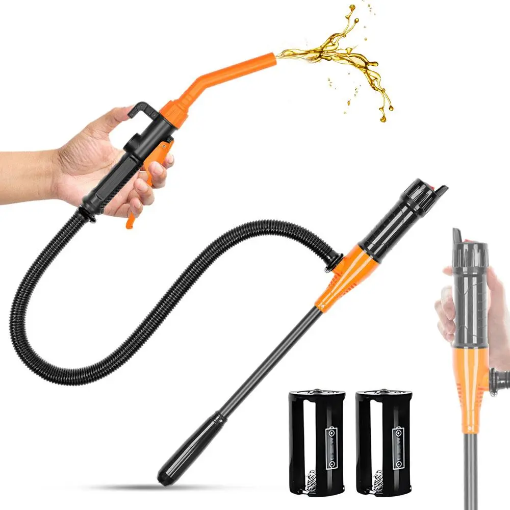 Portable Fuel Transfer Pump, Battery Powered Operated Liquid Transfer Pump for Gas, Fuel, Diesel, Water Transfer, Multifunctional Electric Siphon Pump