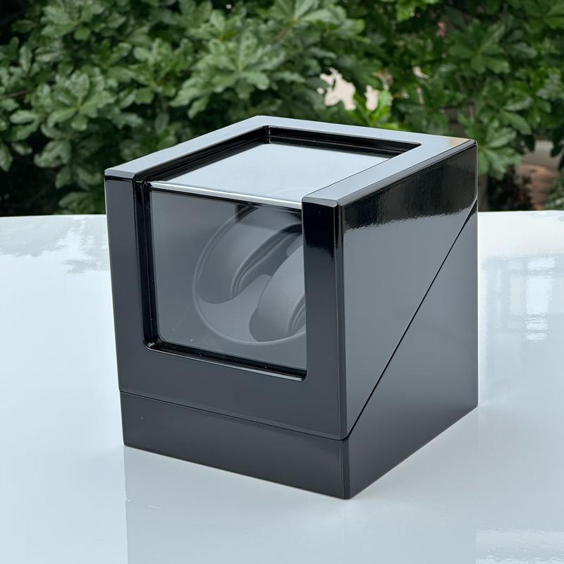 Hộp xoay 2 đồng hồ gỗ sơn mài - Full 4 chế độ xoay - Có đèn led - Mở nắp tự động dừng xoay