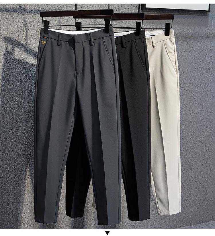 Product Introduction of Men's Slim Fit Black Pants - Korean Style Casual Trousers | Summer Thin Stretch Ankle Length Dress Pants for Men (Trendy Office/Streetwear) 13
