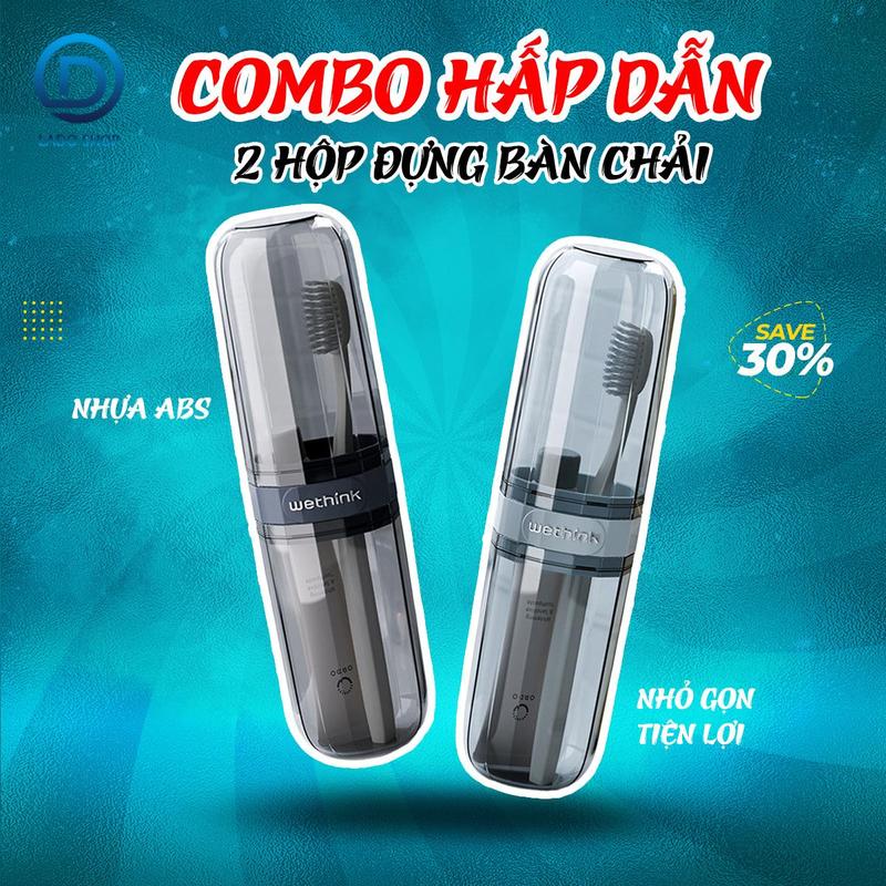  Combo 2 hộp đựng bàn chải và kem đánh răng W8280 mang đi du lịch cắm trại đi học đi làm rất tiện lợi 