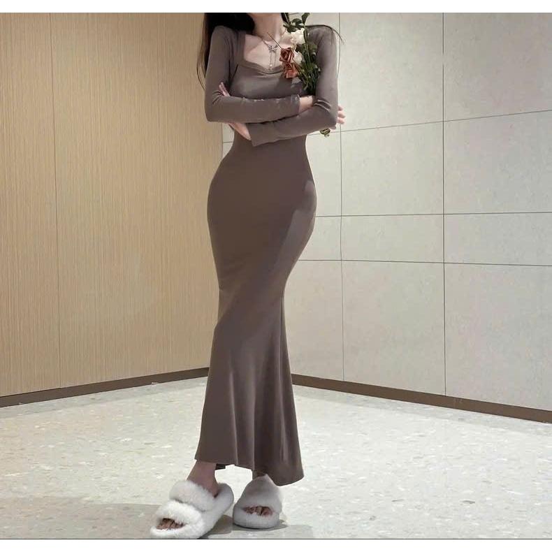 Đầm Body Nữ Tay Dài, Cổ Vuông Gợi Cảm, Phù Hợp Dự Tiệc TTGB0532 2