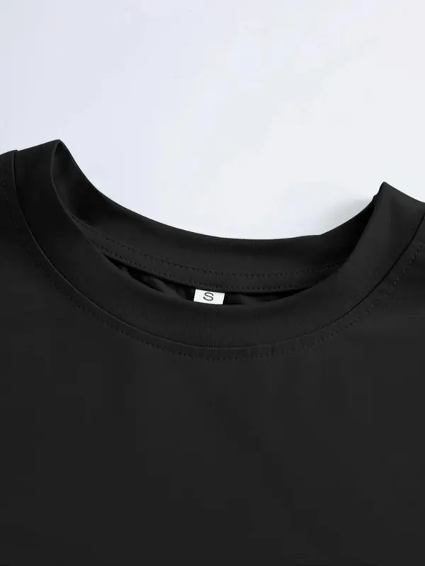 Men's Letter & Figure Print Round Neck Lounge Tee, Loose Casual Short Sleeve Crew Neck T-shirt for Daily Wear, Men's Sleepwear & Loungewear for All Seasons 2