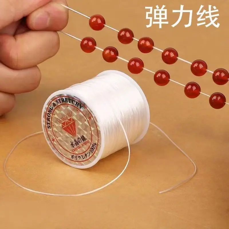 Dây Vòng Tay Sợi Đính Cườm Dây Cao Su, Dây Hạt, Dây Đeo Vòng Tay Chống Mài Mòn, Đàn Hồi, Pha Lê, Thích Hợp Để Làm Vòng Tay