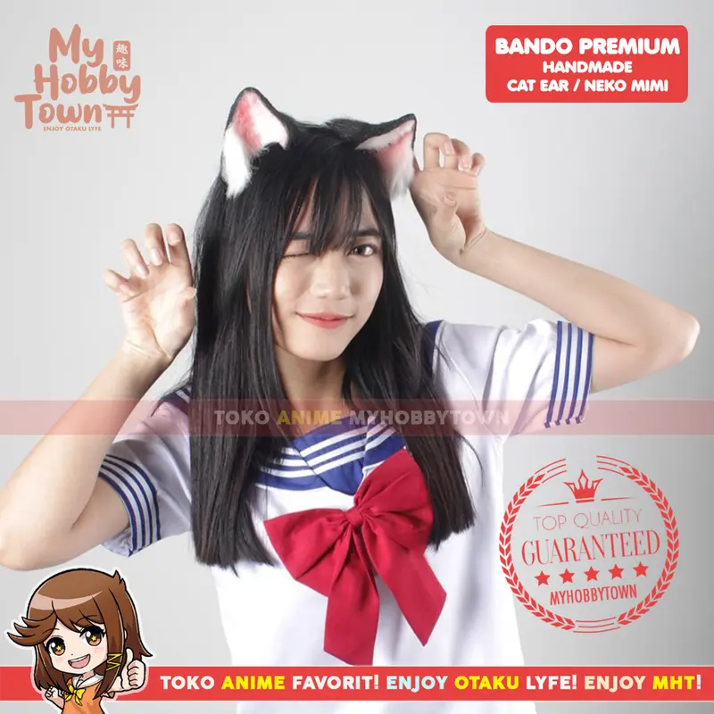 Bando Kuping Kucing Anjing Rubah Rakun Neko Mimi Fox Dog Raccoon Hairband Premium Furry Cosplay Raphtalia 2
