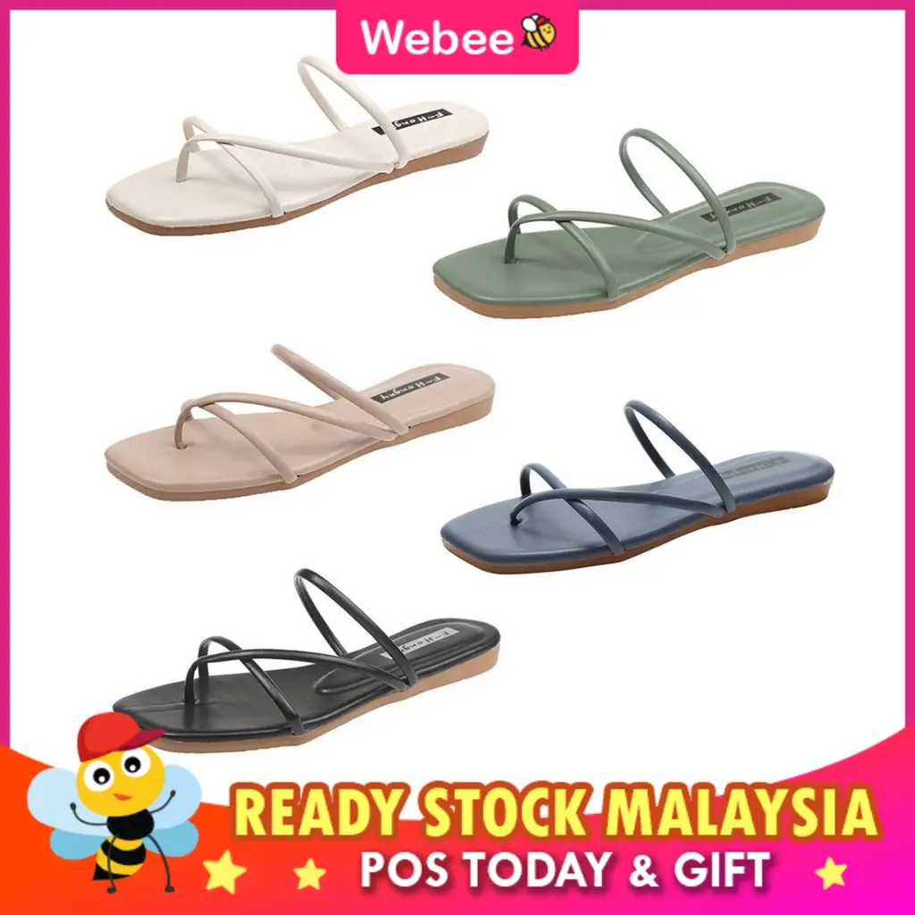 Sandal Wanita, Webee, F-HONGXY, Sandal Rata, Kasut Selipar, Untuk Wanita, Wanita, Wanita, Stok Sedia