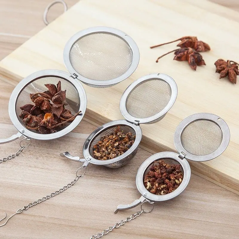 Saringan Multifungsi Stainless Steel Filter Bundar Teh Kopi Bumbu Masak Rempah Herbal Jamu Kitchenware 0