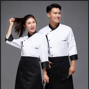 CHEEF ELITE Seragam Chef Premium Putih Unisex – Baju Koki Modern Hotel & Restoran | Bahan Adem, Anti Noda, Stylish & Nyaman Dipakai