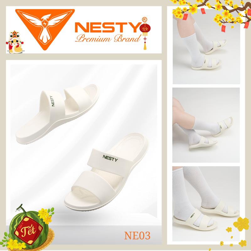 Dép Hai Quai Unisex NESTY Nhẹ Bền Chống Trơn Kiểu Dáng Dép 2 Quai Ngang Thời Trang Basic NE03 Slipper Đế Bằng DéP Nam Dép Lê