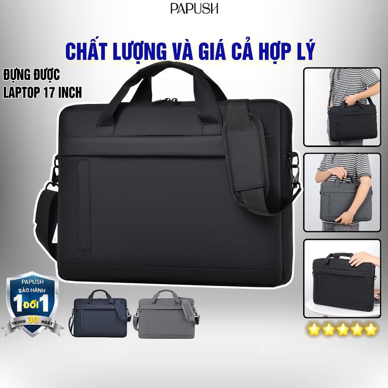 Túi da PU đựng laptop 15.6 inch tài liệu a4 công sở cặp đựng đi chơi đi làm đeo chéo to chống sốc túi xách nam XYTXT3 Bag Đồng Nhung Đeo Vai