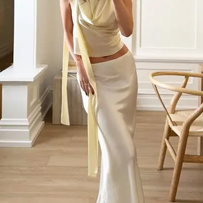 Satin Skirt White Skirt Outfit Zara Long Skirt Outfit Zara 2025