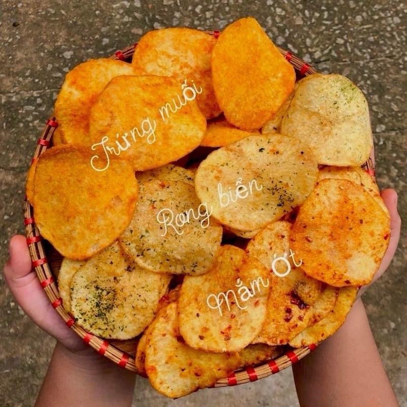 Snack khoai tây lắc vị rong biển, trứng muối, mắm ớt túi 200G