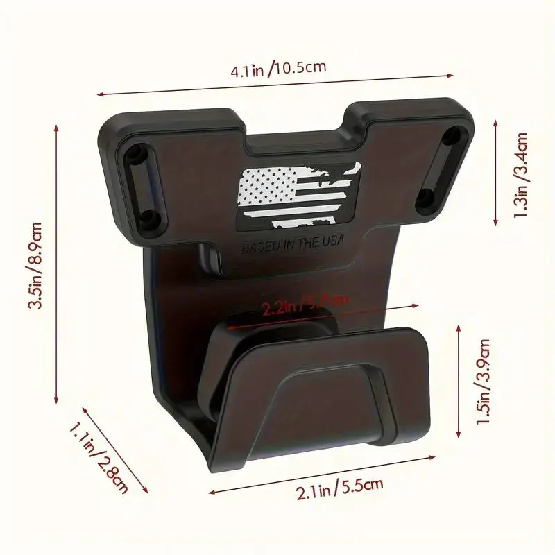 Quick Draw Upgrade Gun Magnet Mount, Magnetic Gun Holder with Safety Trigger Guard Protective, Car Interior Accessories for Most Guns 1