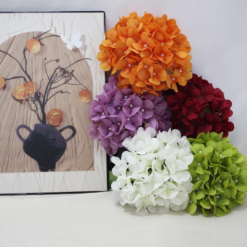 Artificial Hydrangea Flower, 4 Counts Faux Flower, Decorative Flower for Home Party Wedding Anniversary Festival 3