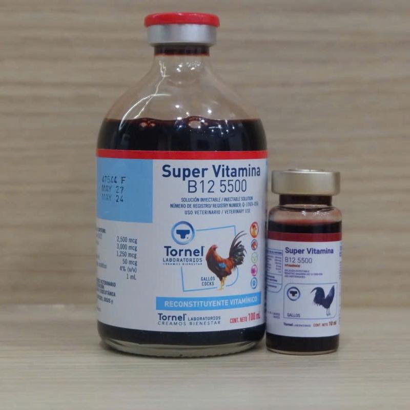 Super B12 5500 chai 10ml cho gà sung hừng tăng bo nhập mexico 4