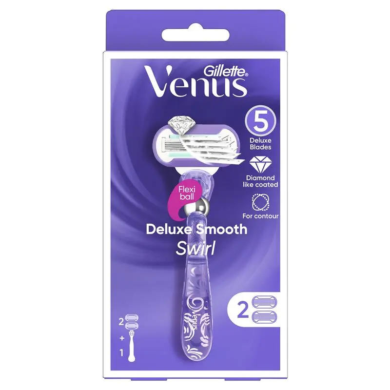 Dao cạo nữ 5 lưỡi  Venus Deluxe Smooth Swirl + 2 Blade Refills