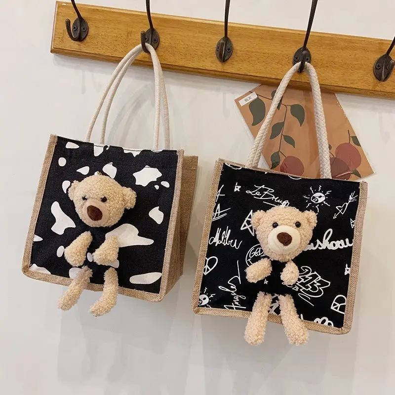 Túi Cói Hình Gấu Bông Dễ Thương - Túi Vintage - BEYOU Bag Nữ 4