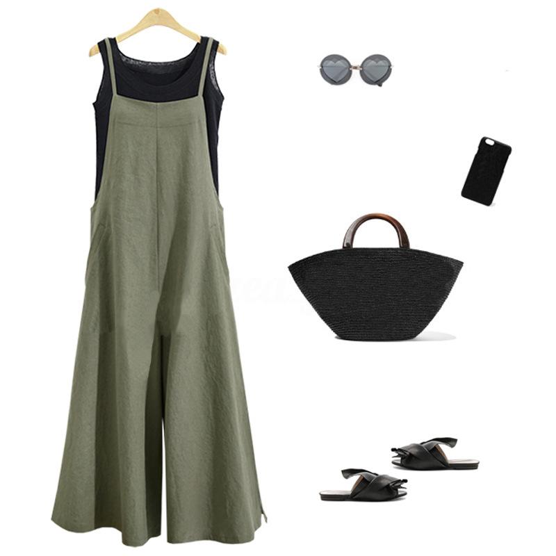 Product Introduction of 2024 new beautiful women's loose jumpsuit, casual jumpsuit Overalls Lady Basic Fitted Minimalist Sleeveless Womenswear Lingerie Comfort 11