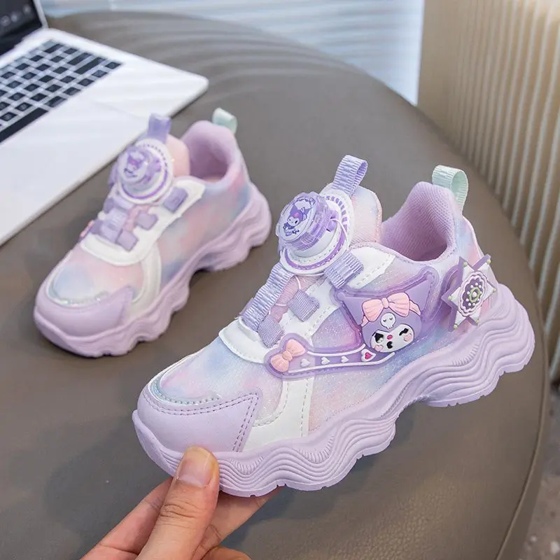 Giày Bé Gái, Bộ Sưu Tập Mùa Thu, Giày Thể Thao Có Nút Kuromi Xoay, Thoáng Khí, Giày Cho Trẻ Em Mới, Dad Shoes, Cho Bé Gái, Năm 2025 3