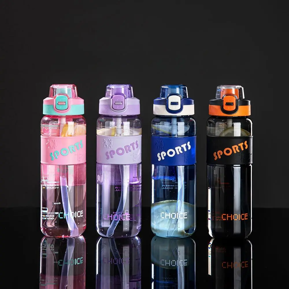 800ML/27oz Square Gradient Water Bottle, 1 Count Leak-proof Seal Water Bottle, Portable Drinking Cup for Outdoor Sports