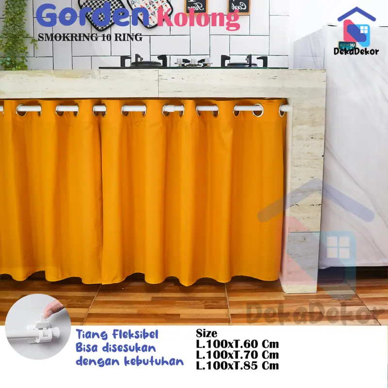 Gorden Smokring Waterproof tahan air dan anti noda pemasangan pakai tiang 3