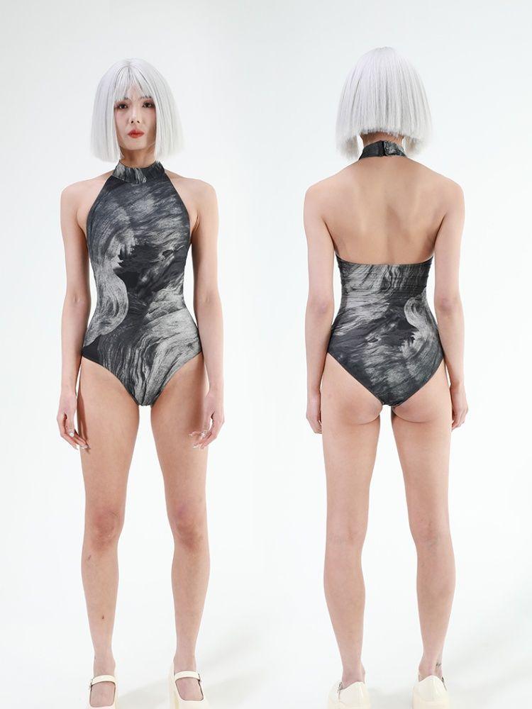 Product Introduction of Sleeveless Leotard Ballet Practice Clothes Women's Adult Dance Clothes Small Stand Collar Body Dancing Training Body Clothes Top 8
