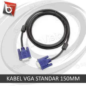 KABEL VGA TO VGA MONITOR / KABEL VGA 1.5 METER STANDAR Komputer Laptop