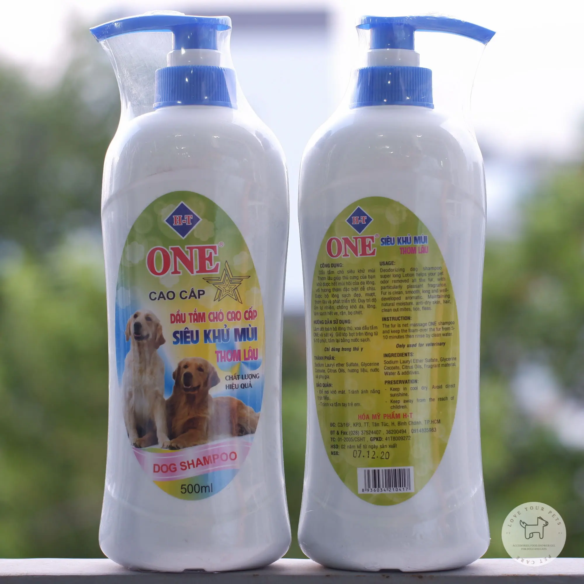 Sữa tắm One cao cấp dành cho thú cưng, siêu khử mùi, thơm lâu 500ml