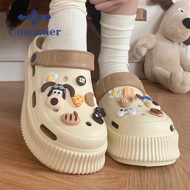 Comanier Sandal Kodok Dewasa Wanita Classic Bae Clog Sepatu Sendal Baim Wedges Platform EVA Square Toe 1