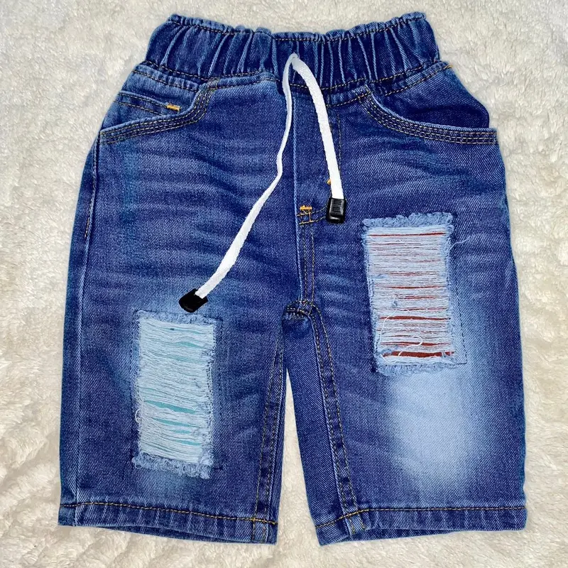 celana jeans pendek anak biowash riped 2-5 tahun 1