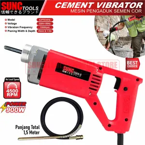 SUNC TOOLS Mesin Vibrator Pemadat Semen Cor Beton Tembok Alat Perata Pemadat Cor