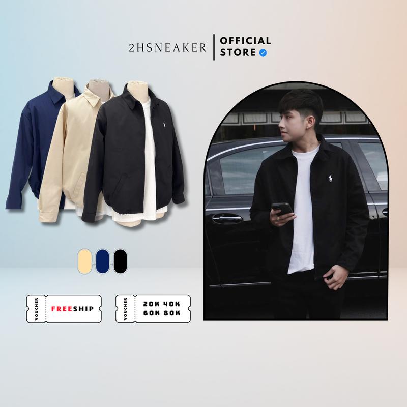 [Deal Hè] Áo Khoác Kaki 4 Mùa Thêu Ngựa Basic Form Châu Âu, aokhoac nam