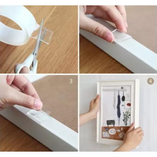 Băng keo siêu dính silicon 2 mặt trong suốt, băng dính silicon đa năng dán ổ cắm cách điện chống nước,... 3