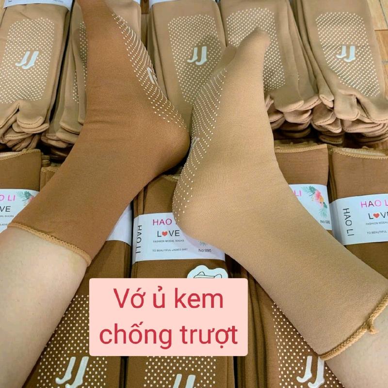 Set 5 Đôi Tất Vớ Lót Lông Cừu Có Hạt Chống Trượt, Ủ Kem, Chống Nắng, Giữ Ấm Không Đau Ngón Chân